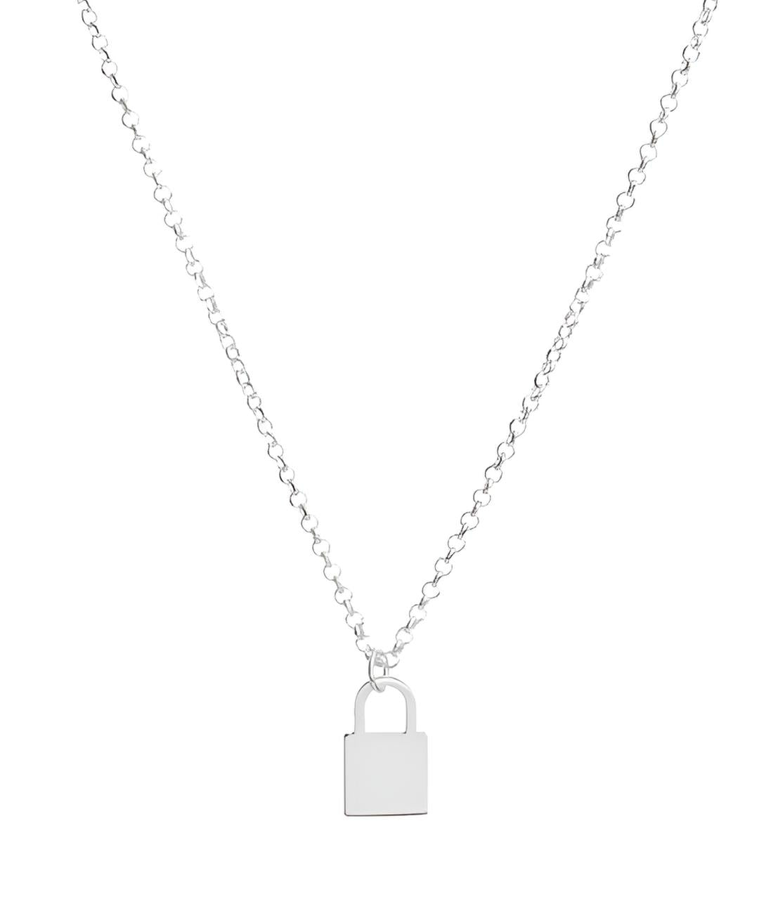 Silver Padlock Necklace