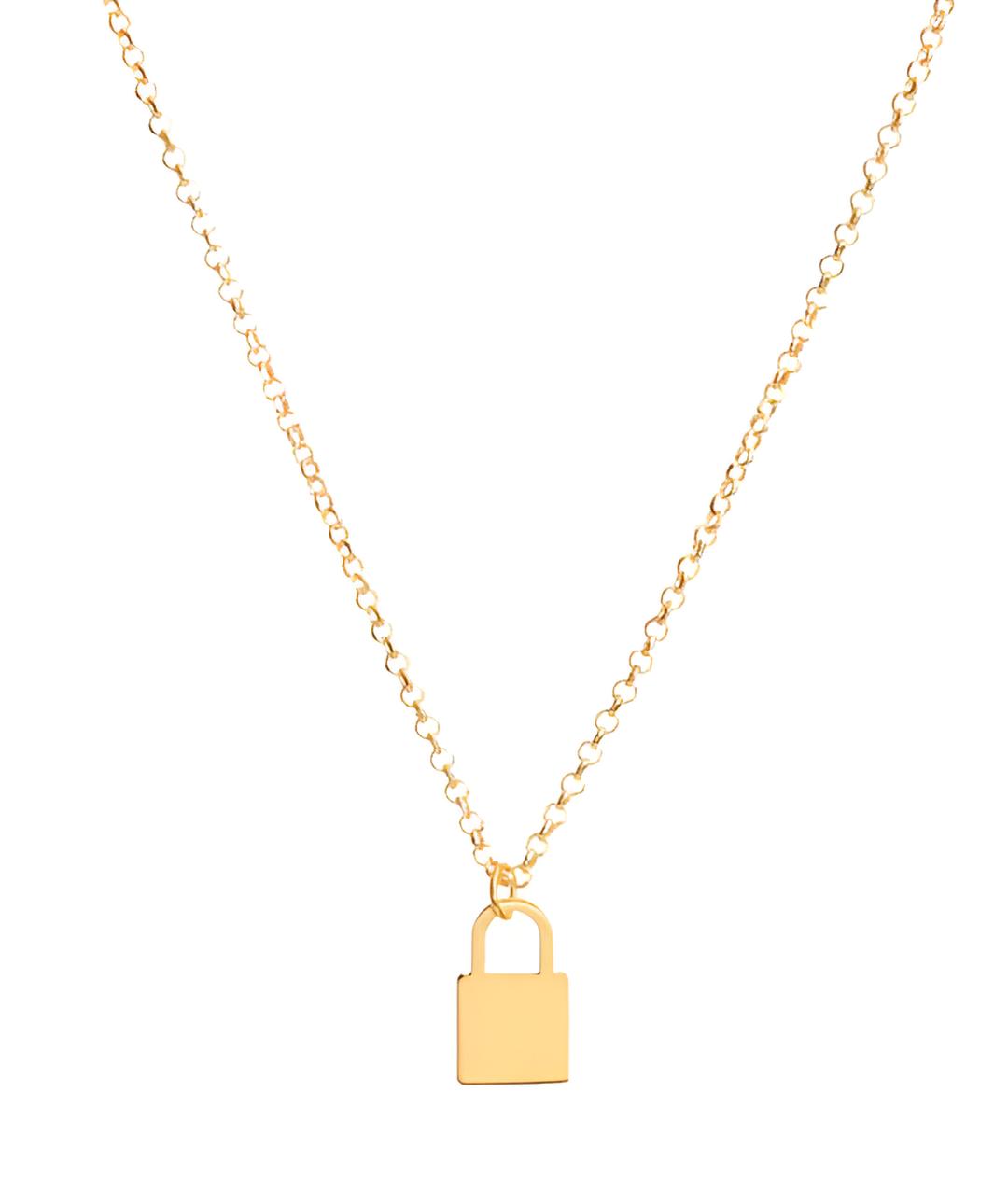 Gold Padlock Necklace
