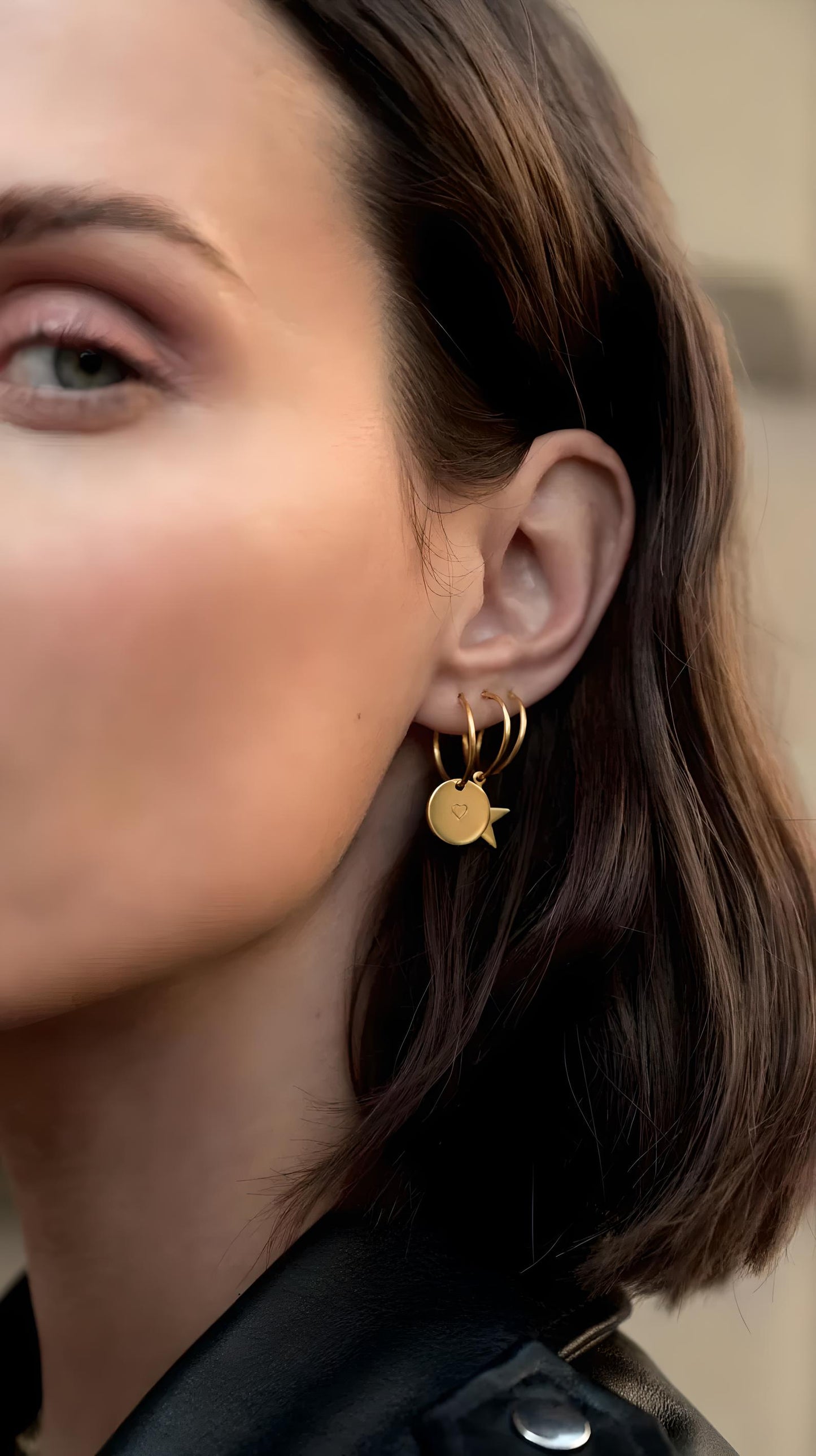 Pendientes Medalla Oro