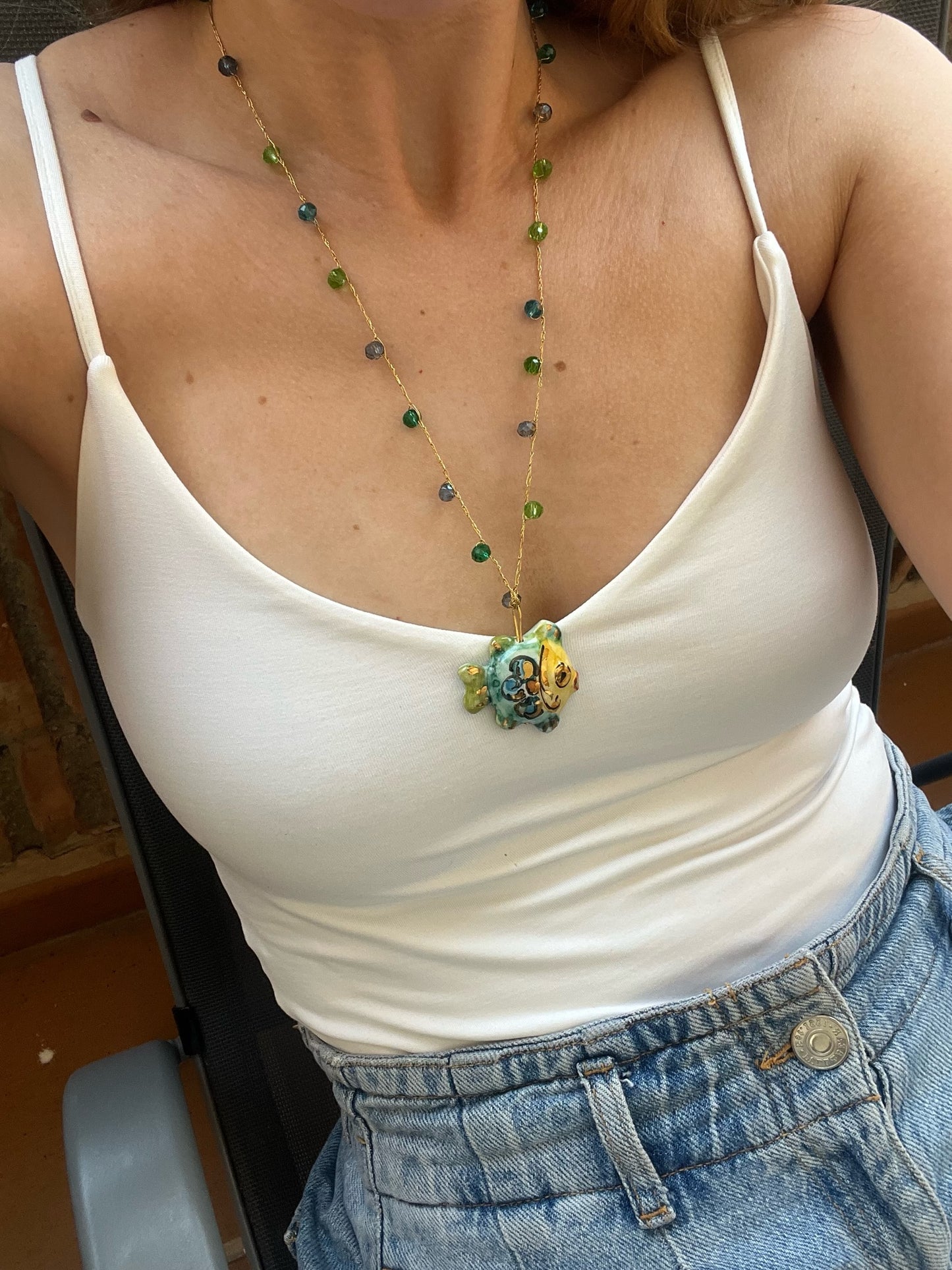 Green Fish Necklace