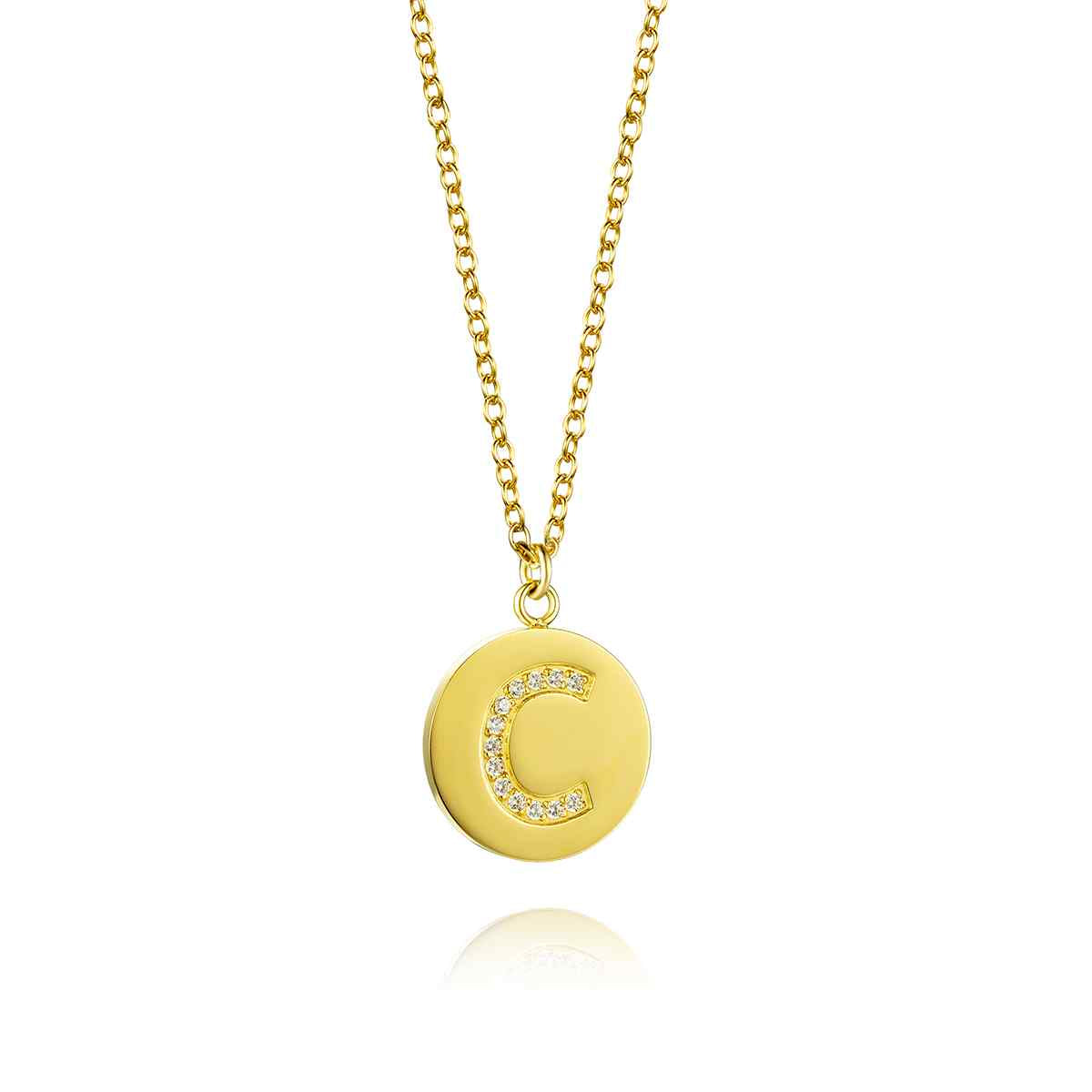Collar Placa Inicial Circonitas