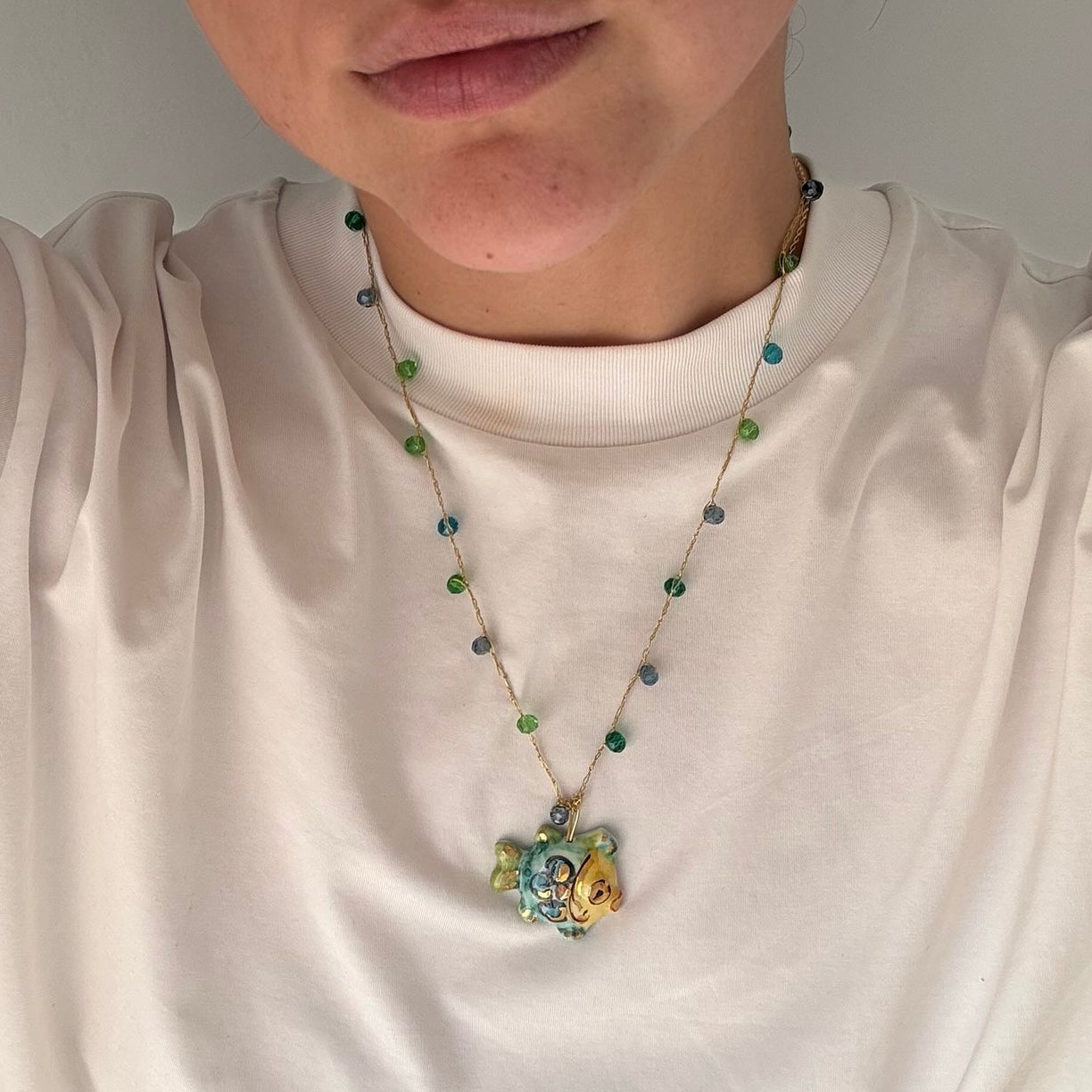 Green Fish Necklace