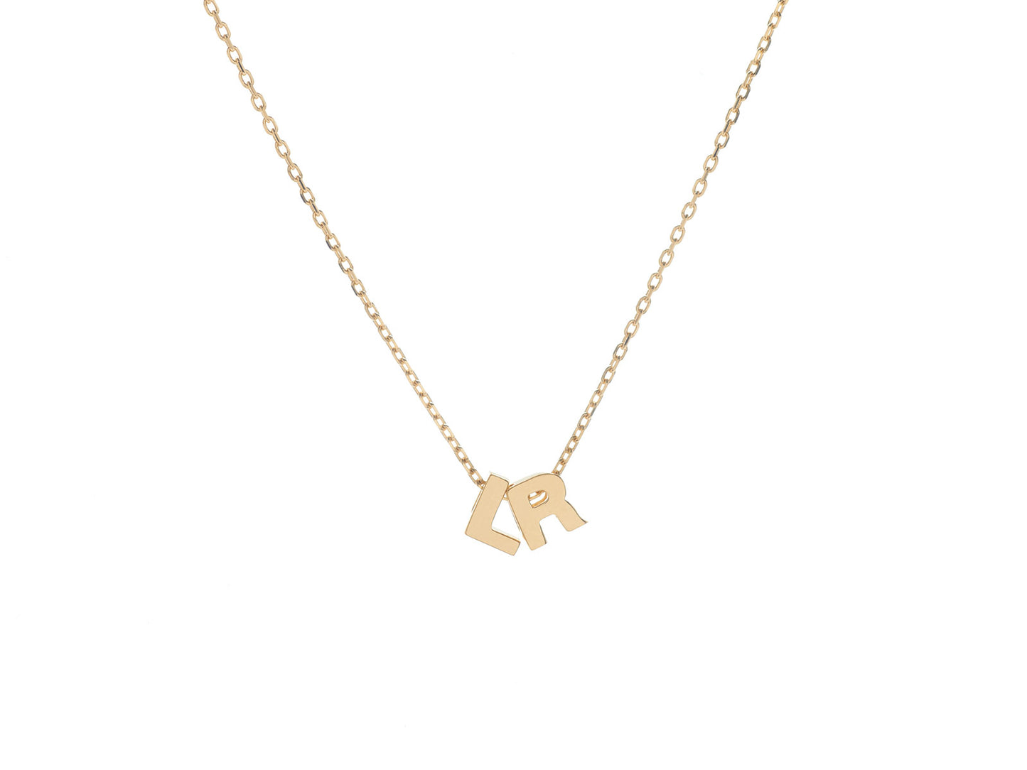 Collar Iniciales Oro 18k