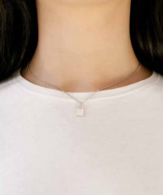 Silver Padlock Necklace