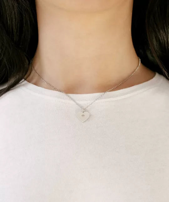 Collar Corazón Plata