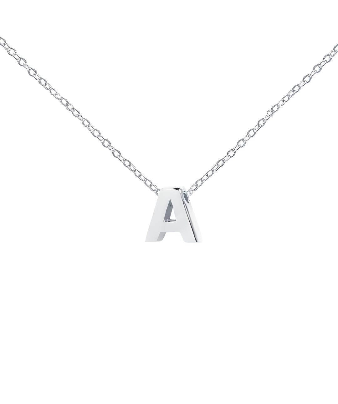 Initial Necklace Silver