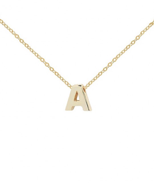 9k Gold initial Necklace
