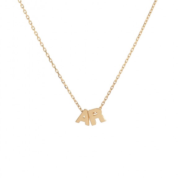 9k Gold Initials Necklace