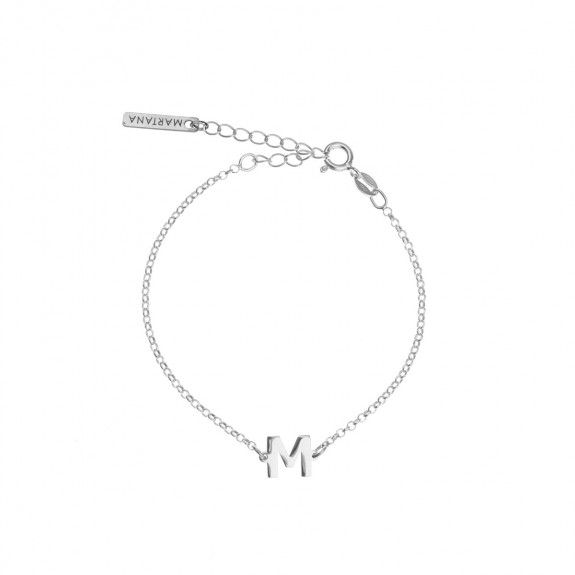 Initial Chain Bracelet Silver
