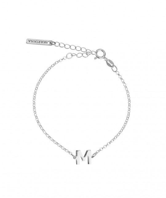 Initial Chain Bracelet Silver