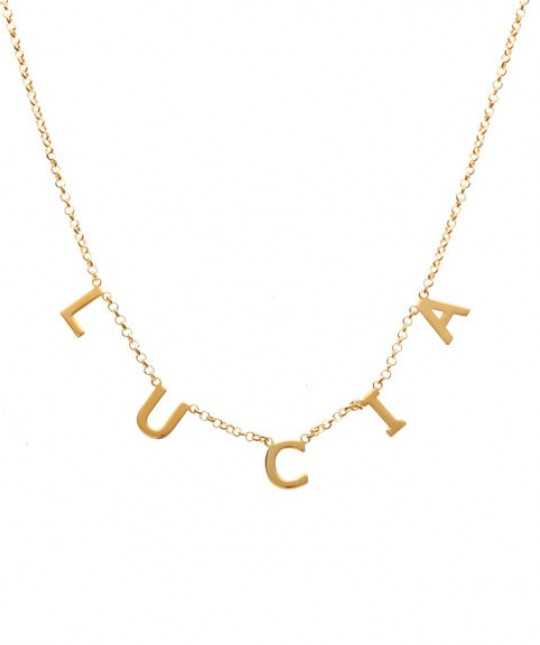 Plate Gold Name Necklace