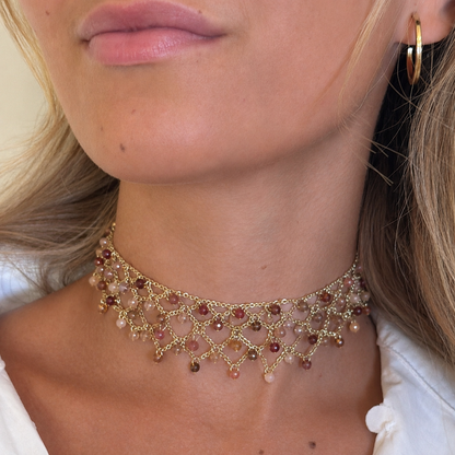 Burgundy Ninfa Choker *preorder
