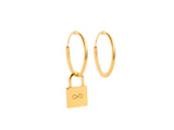 Gold Padlock Earrings