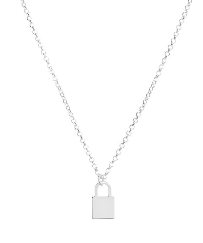 Silver Padlock Necklace