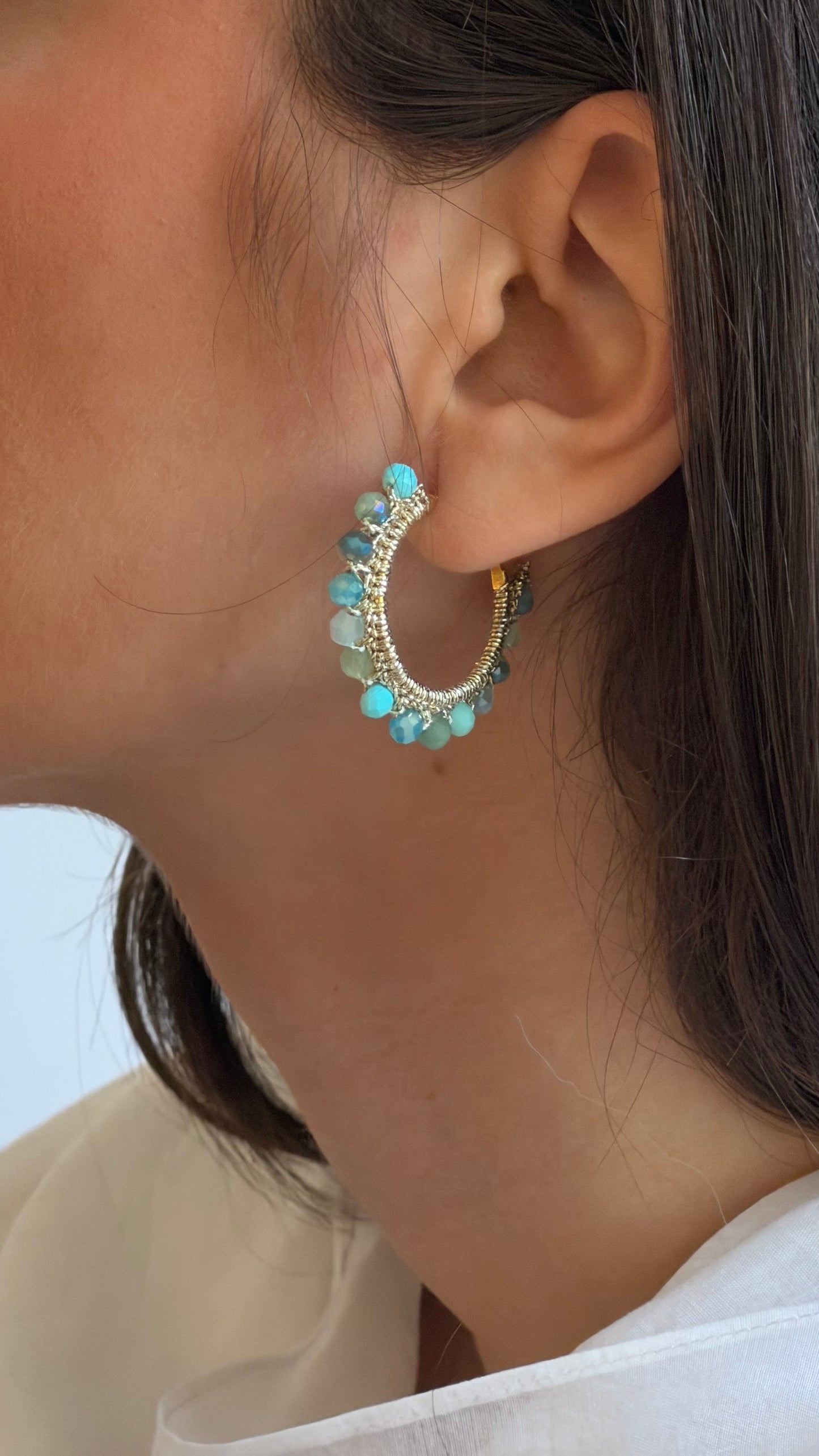 Pendientes Borlas Turquesa