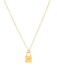 Gold Padlock Necklace