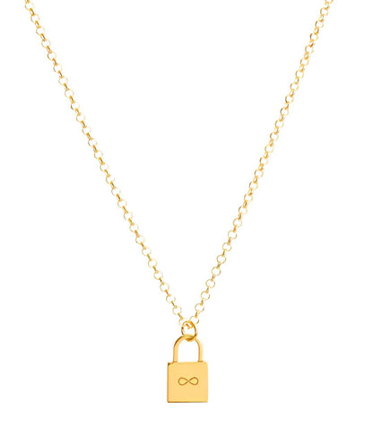Gold Padlock Necklace