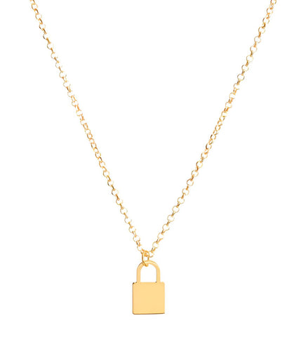 Gold Padlock Necklace