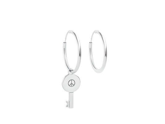 Silver Key Earrings