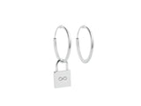 Silver Padlock Earrings