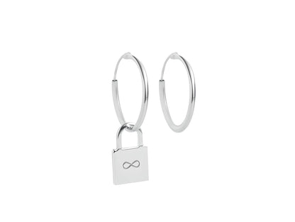 Silver Padlock Earrings