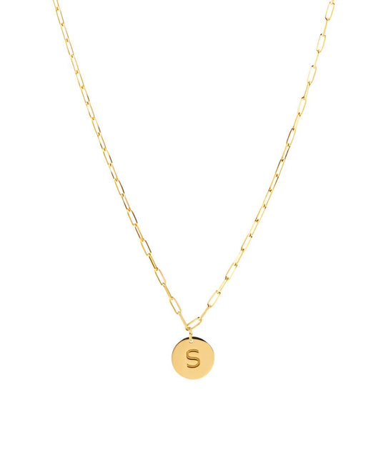 Collar Medalla 1 Inicial Oro
