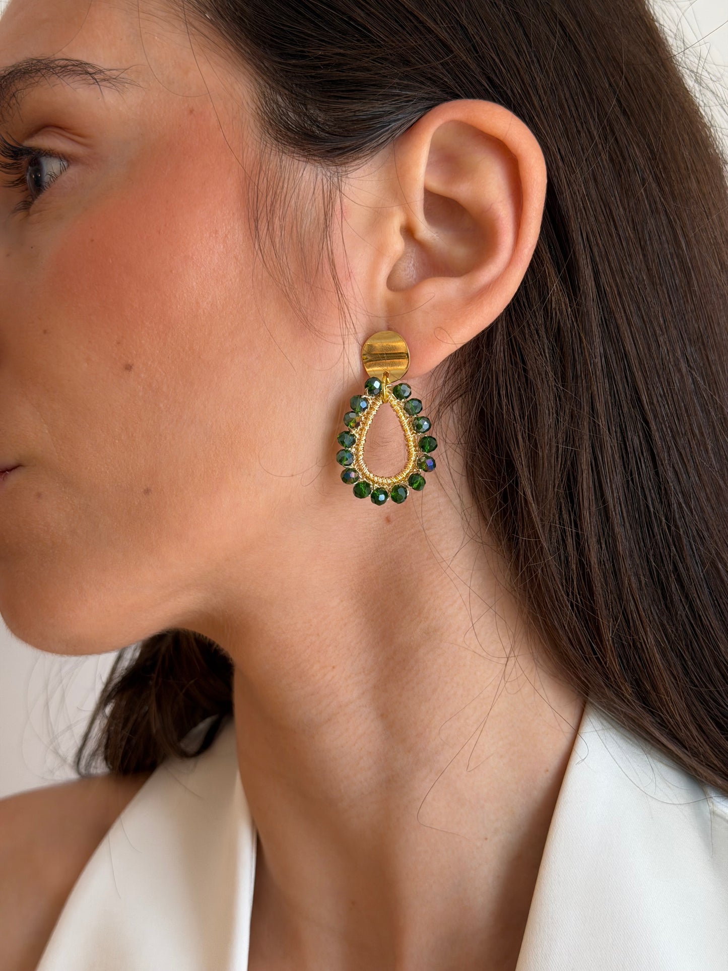 Pendientes Drop Verde