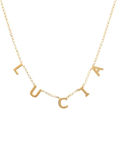 Collar Nombre  Baño Oro