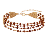 Collar Borlas Marrón