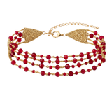 Collar Borlas Rojo