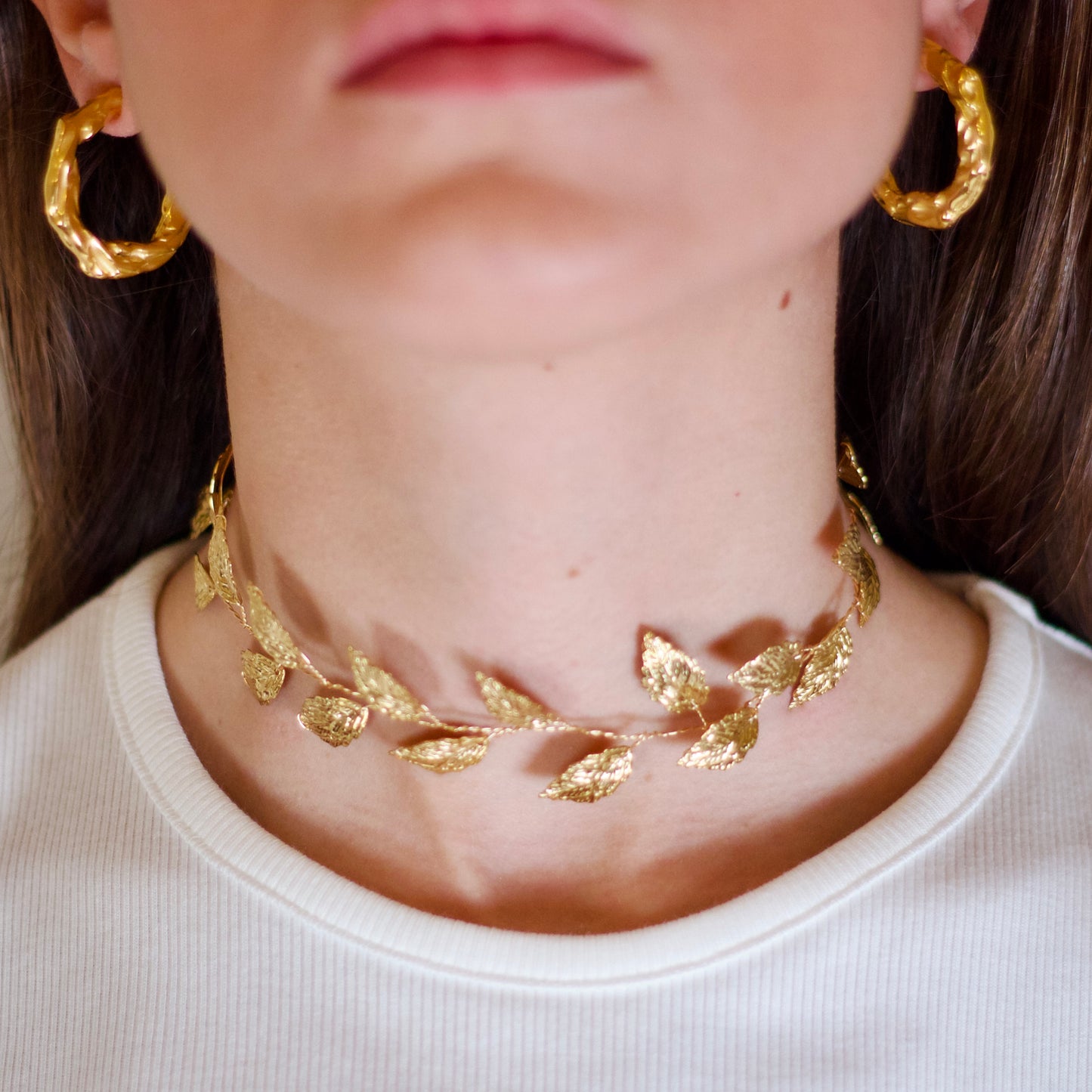 Choker Golden Leaves