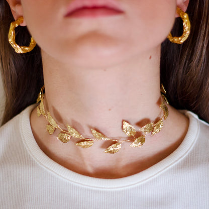 Choker Golden Leaves