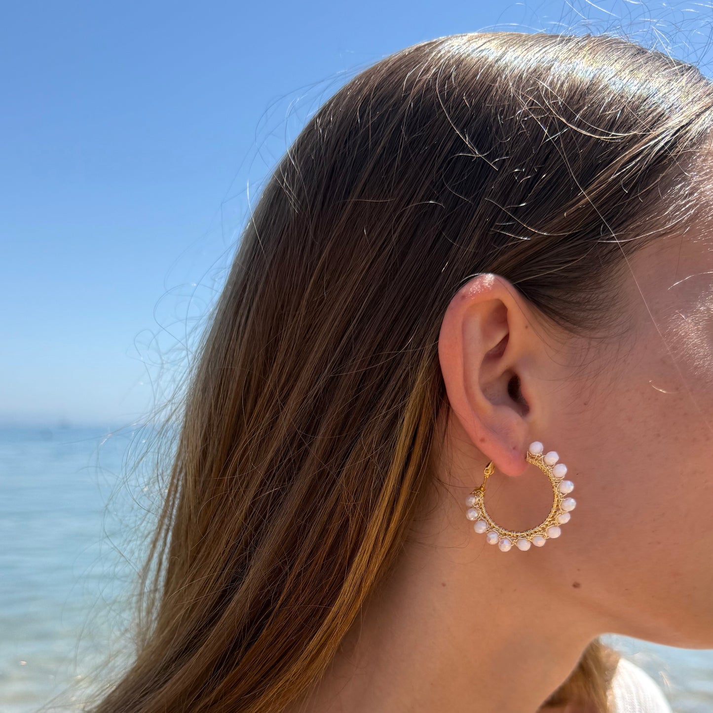 Pendientes Borlas Marfil