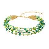 Collar Borlas Verde