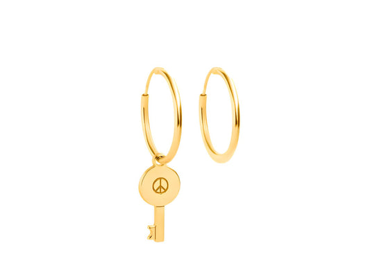 Gold Key Earrings
