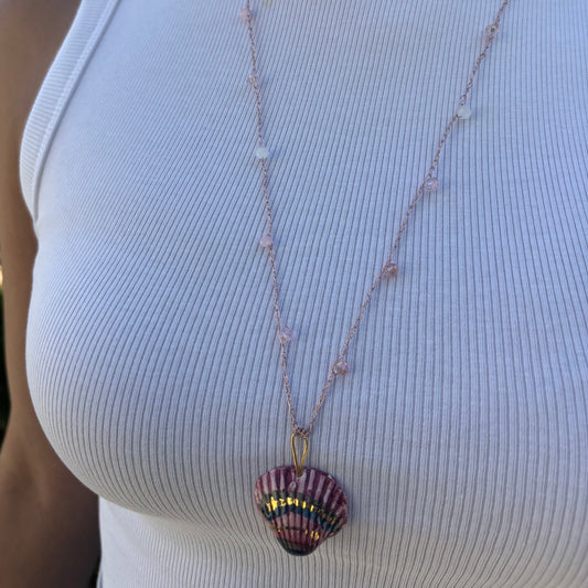 Collar Concha Rosa