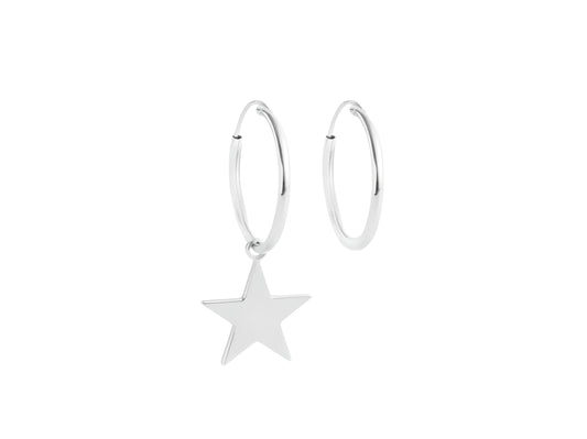 Silver Star Earrings 