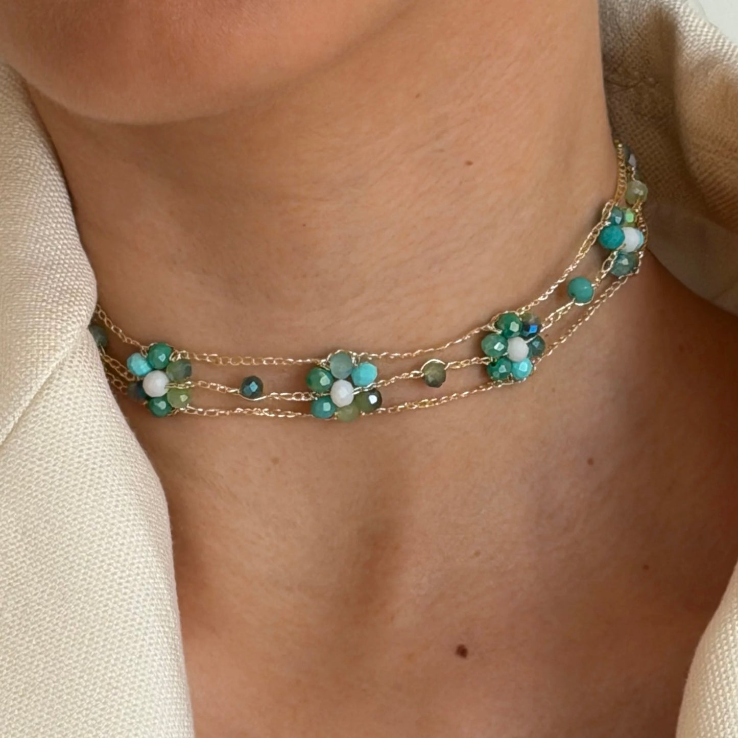 Choker Dalia Turquesa