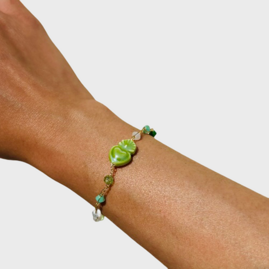 Pulsera Corazón Verde