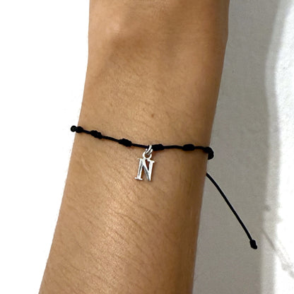 Pulsera 1 Inicial Plata