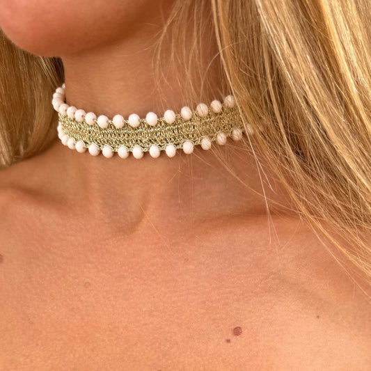 Ivory Double Tassel Necklace *preorder