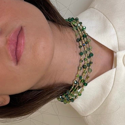 Collar Borlas Verde *preorder