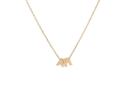 Collar Iniciales Oro 18k