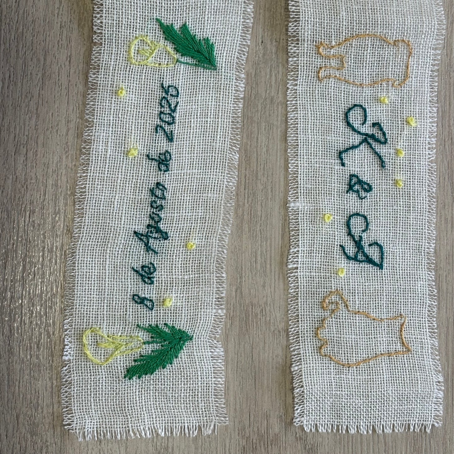 Embroidered Bridal Bouquet Ribbon