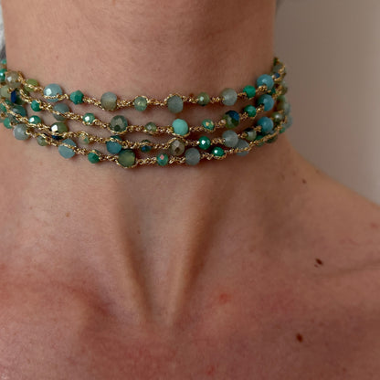 Collar Borlas Turquesa *preorder