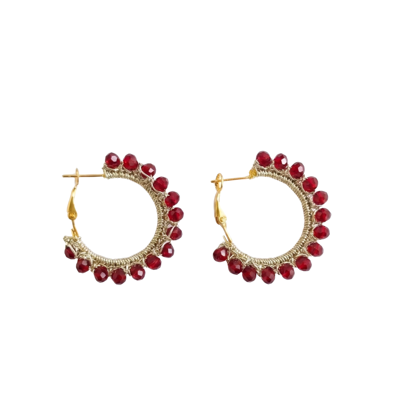 Pendientes Borlas Burdeos