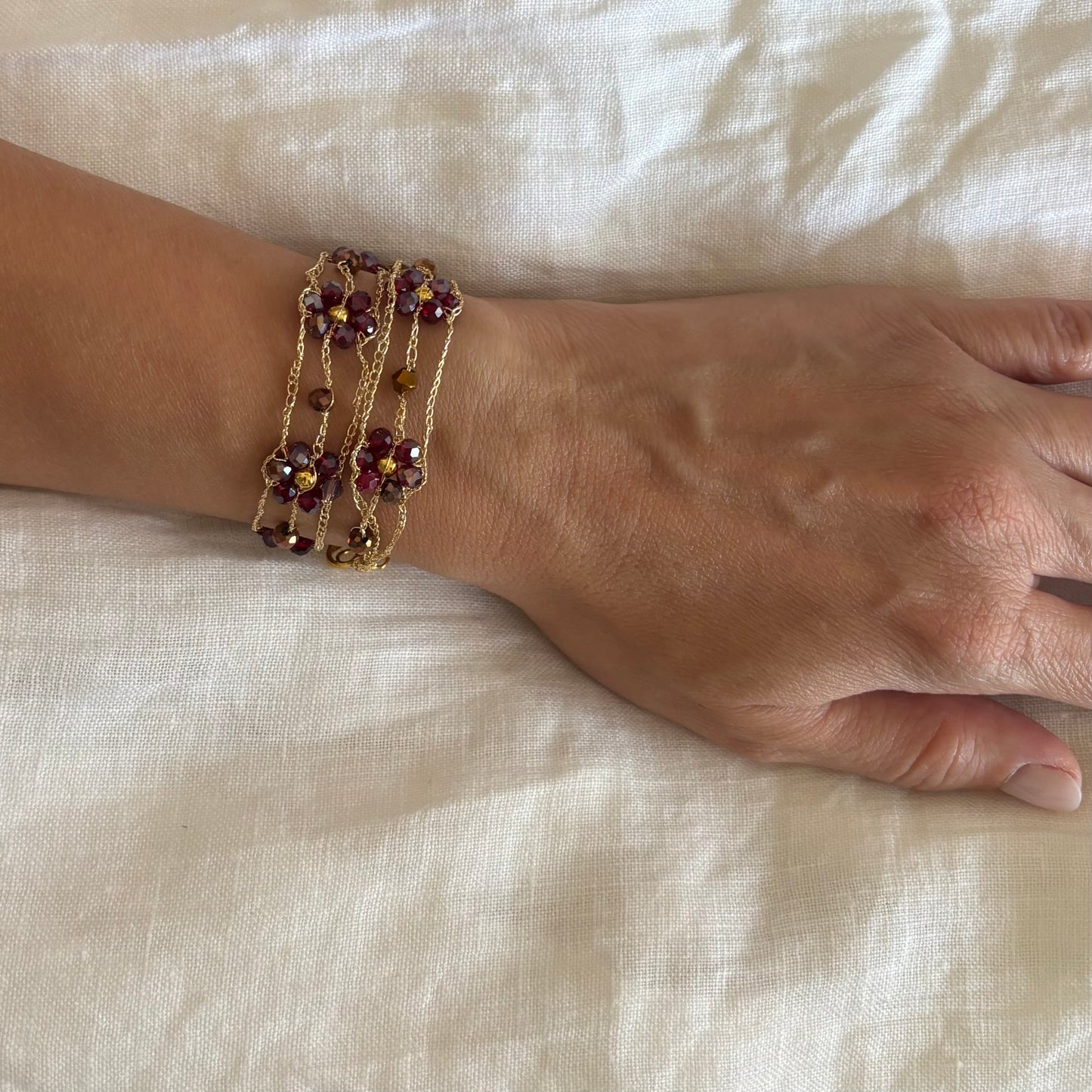 Dalia Burgundy Choker 