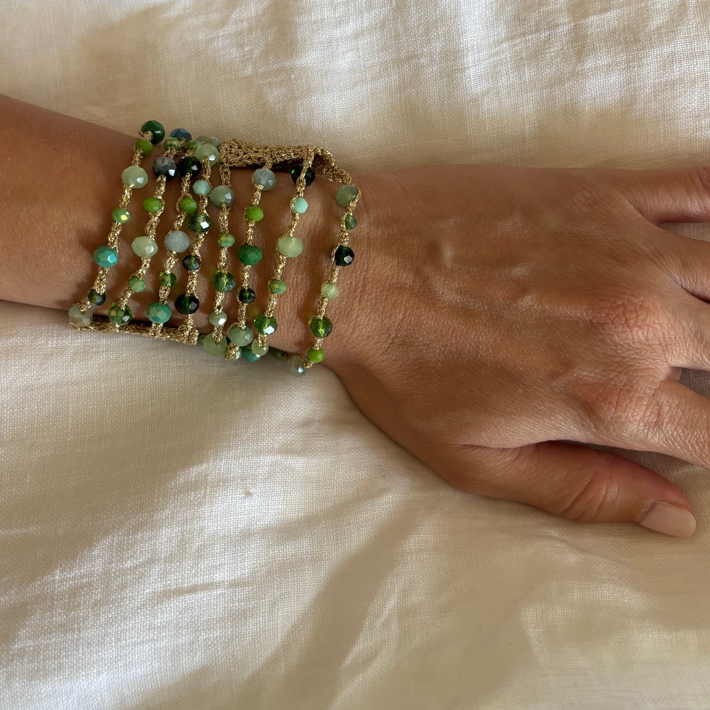 Collar Borlas Verde