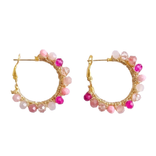 Pendientes Borlas Rosa