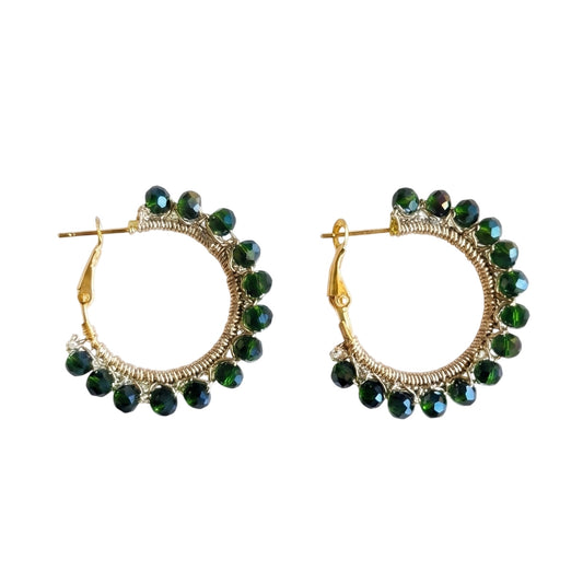 Pendientes Borlas Verde